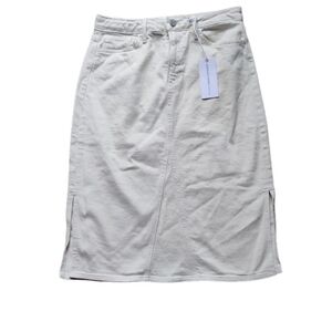 NWT Just Black Denim Laurene Midi Skirt M Off White